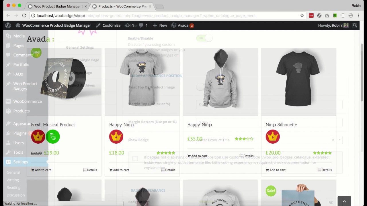 Product Catalogue Settings Demo - WooCommerce Product Badge Manager