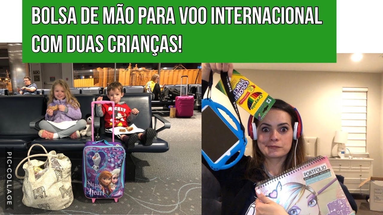 O que levar na mala de mão com 2 crianças?!