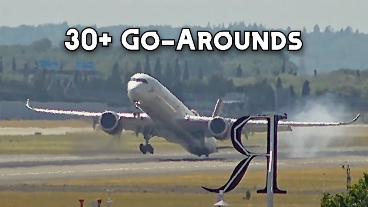 30+ Go-Arounds | Heathrow Go-Arounds | HD | Part 5 | [Credit: Flight Focus 365]