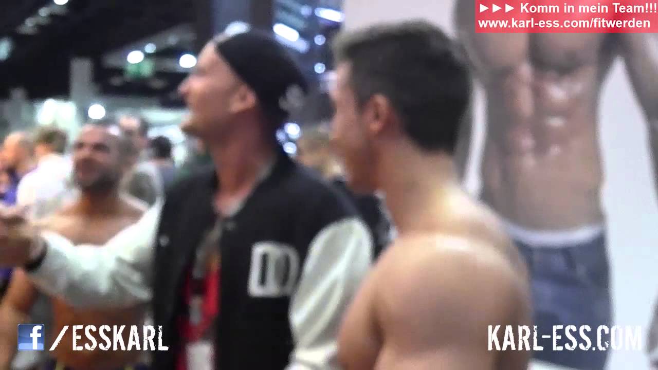 Tim Gabel vs. Alon Gabbay - posing and flexing - FIBO 2014 - KARL-ESS.COM