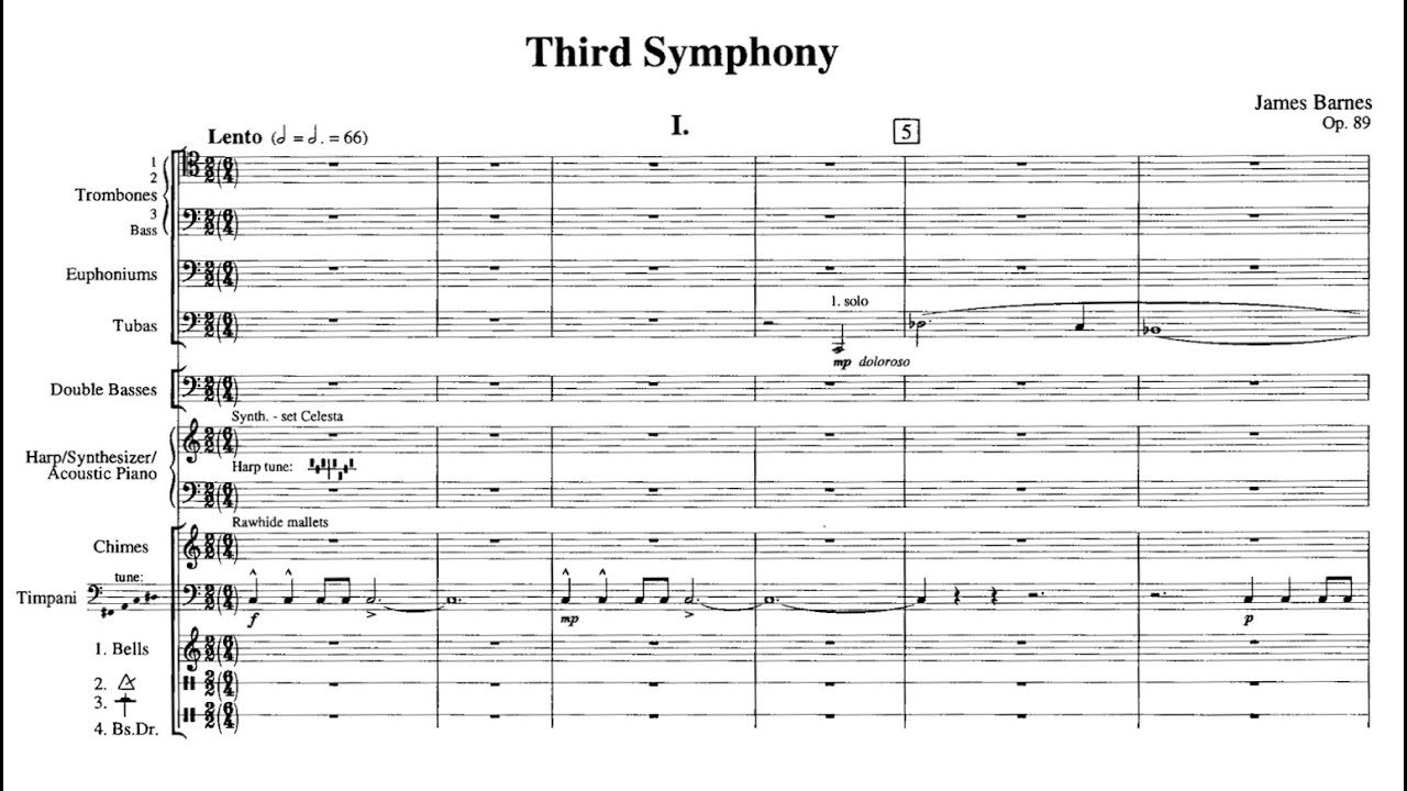 [Score] James Barnes - Symphony No. 3 
