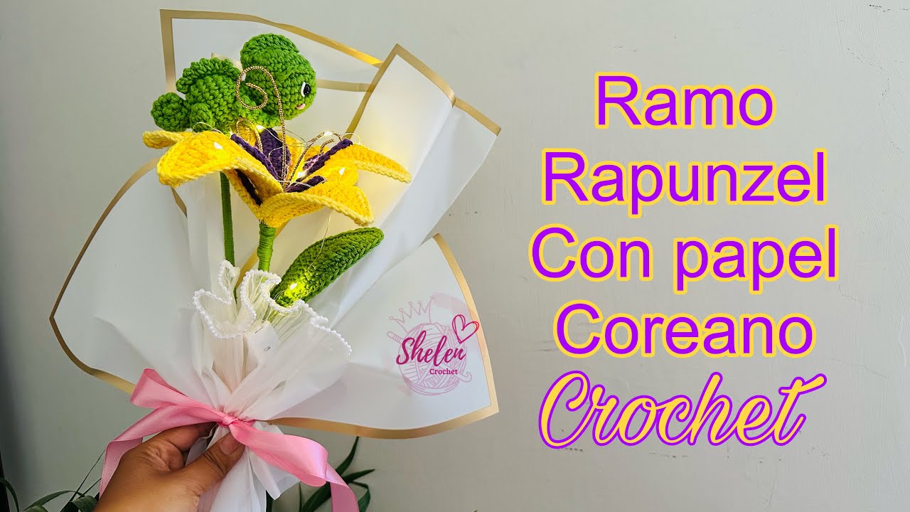 Ramo Rapunzel con papel coreano 😍💕💐