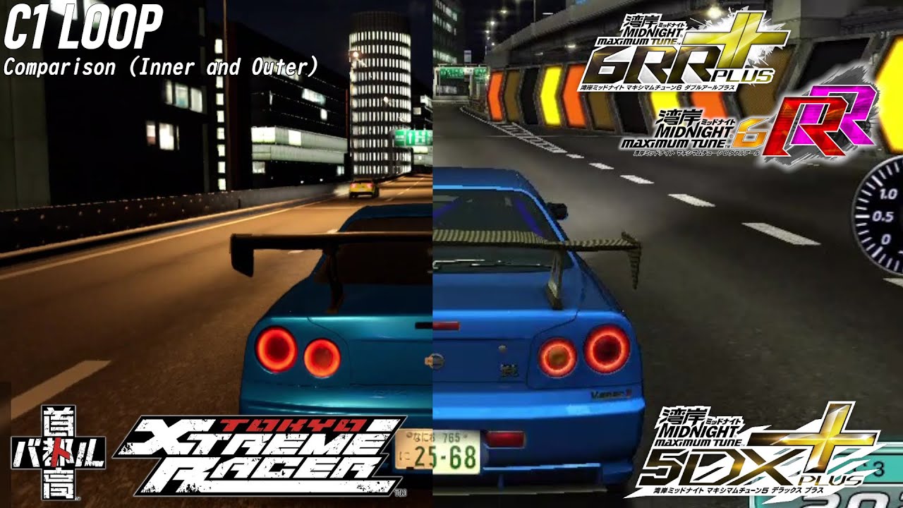 C1 Inner/Outer Loop - Tokyo Xtreme Racer vs Wangan Midnight Maximum Tune 5DX+/6RR (Comparison)