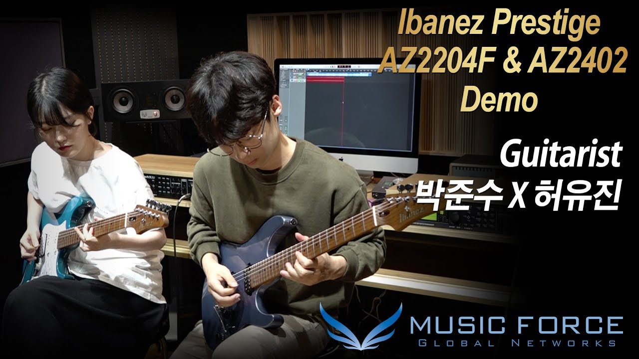 [MusicForce] Ibanez Prestige AZ2204F & AZ2402 Demo - Polyphia 'Crush' by Guitarist '박준수 X 허유진'
