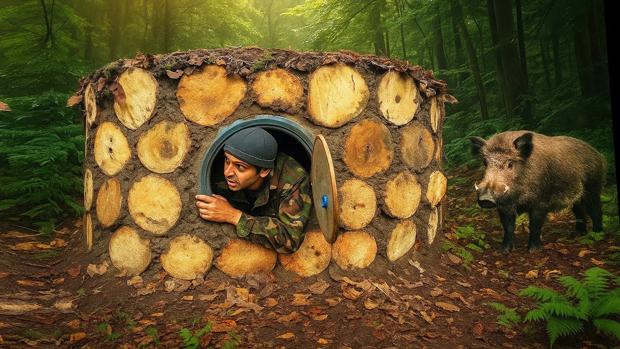 Укрытие для выживания в лесу. Отличные навыки бушкрафта. #survival #bushcraft #forest