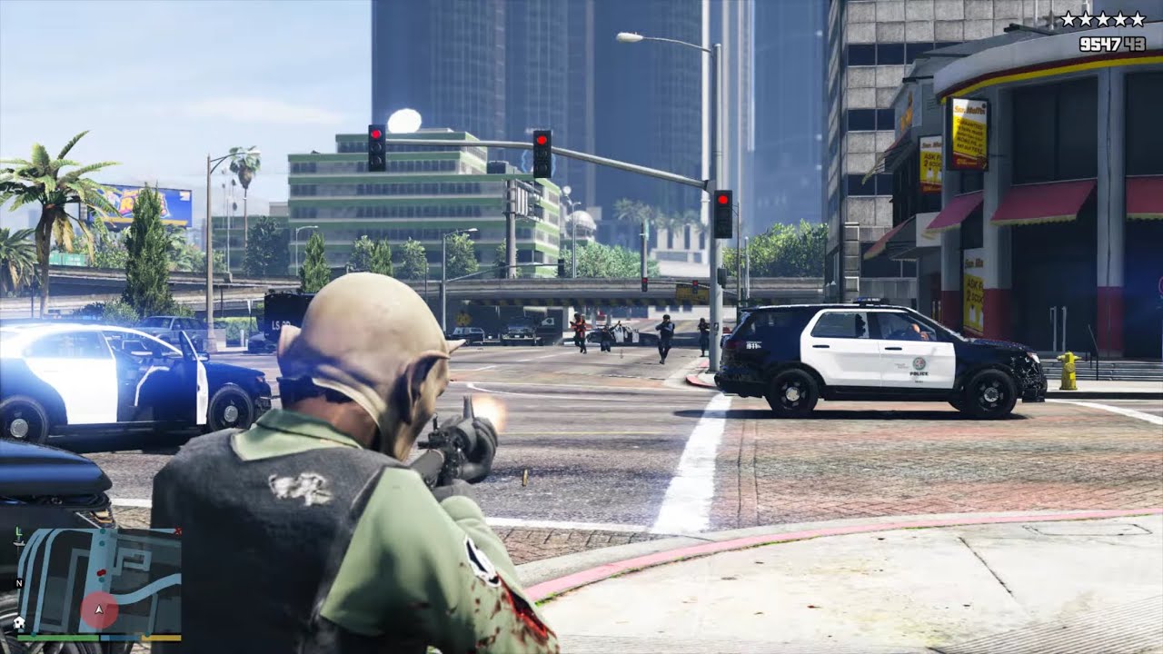 GTA 5 - Michael's Armored Van Heist  + Ten Star Escape