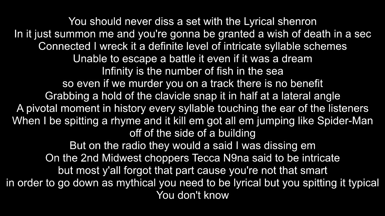 SplytSecond - Undaground Choppers 1-6 Verses WITH LYRICS