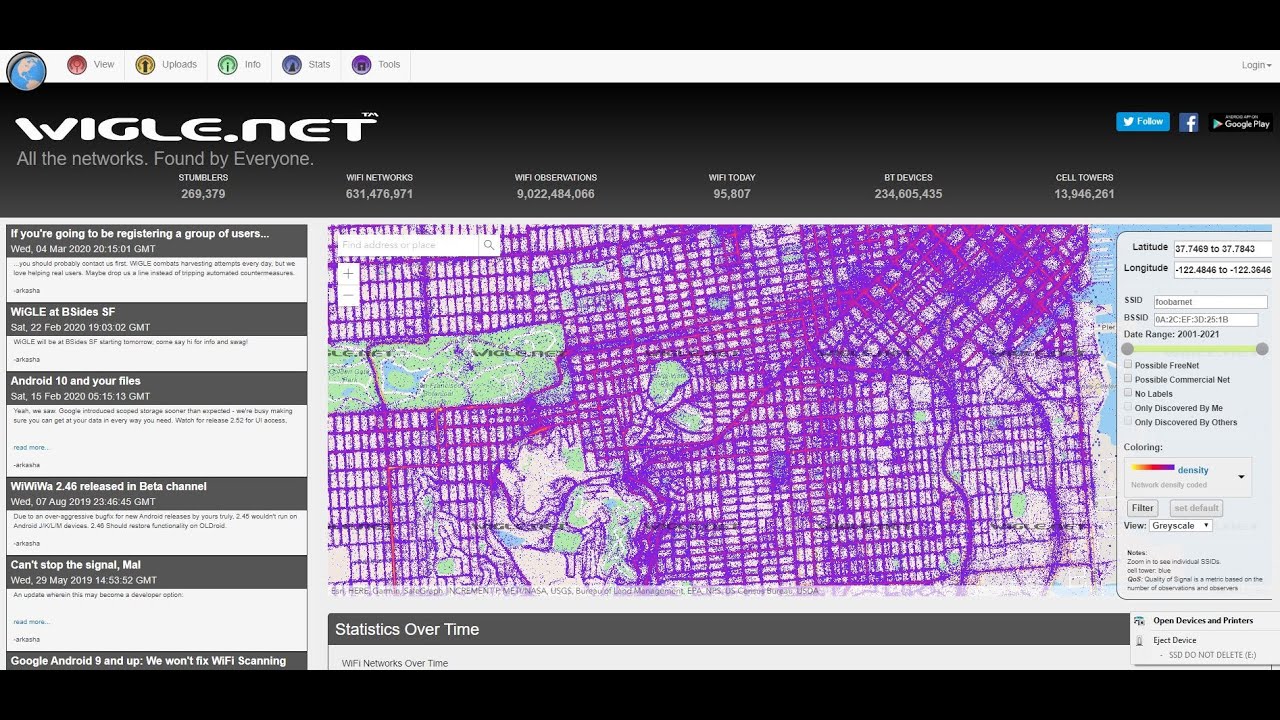 War Driving in 2020 With Wigle.net
