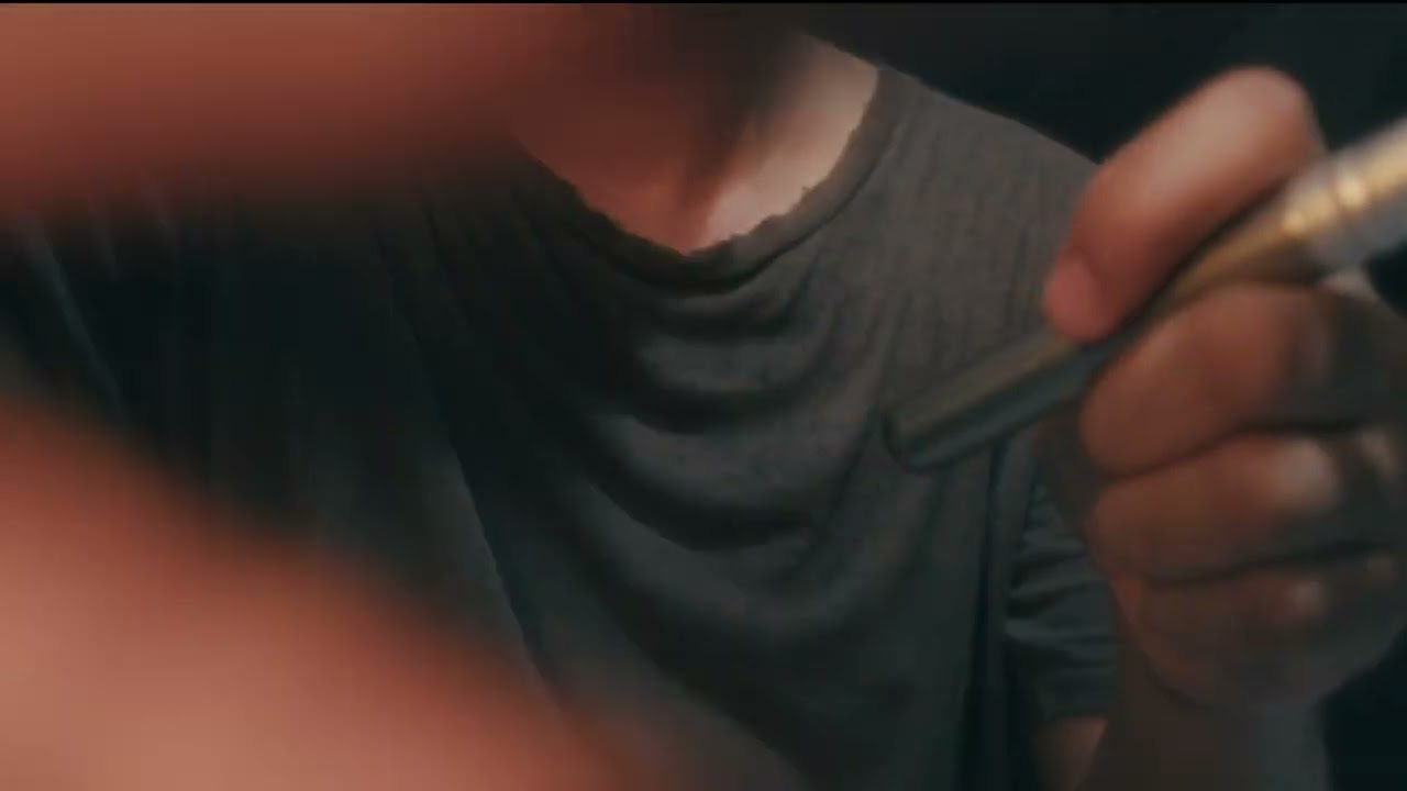 ASMR Face Touching and Mic Brushing at The Same Time (No Talking)