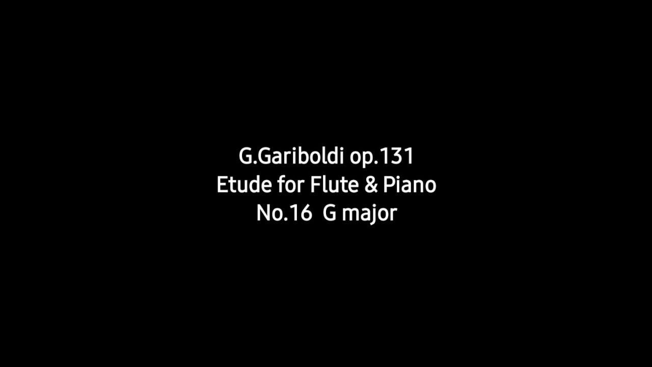 G.Gariboldi etude for Flute & Piano accompaniment op.131 No.16 G major