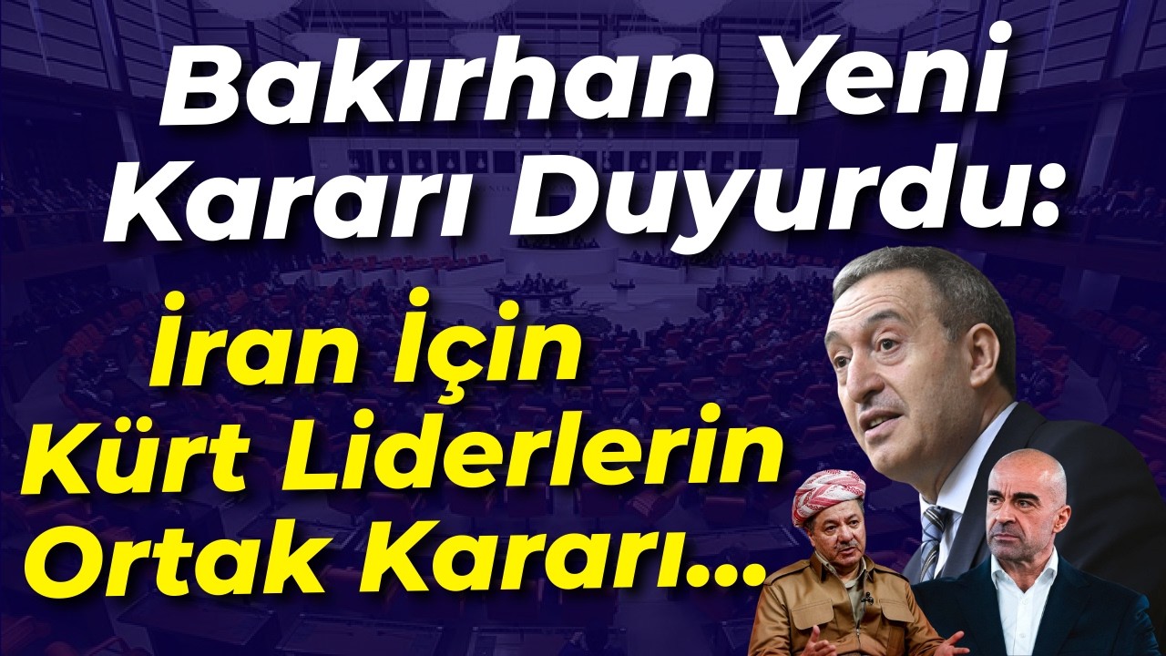 İran için Kürtler ortak karar aldı: Tuncer Bakırhan'dan ezber bozan açıklamalar