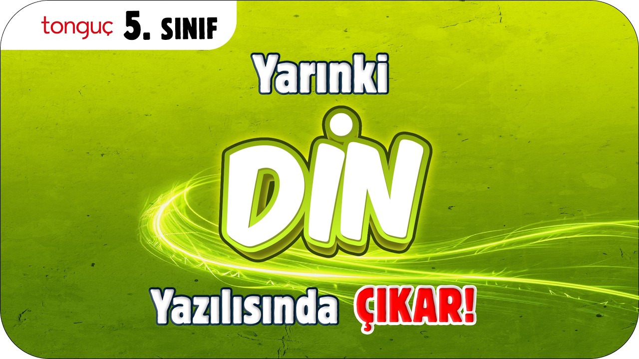 YARINKİ DİN YAZILISINDA &Ccedil;IKAR❗ ✍🏻 5. SINIF #2026