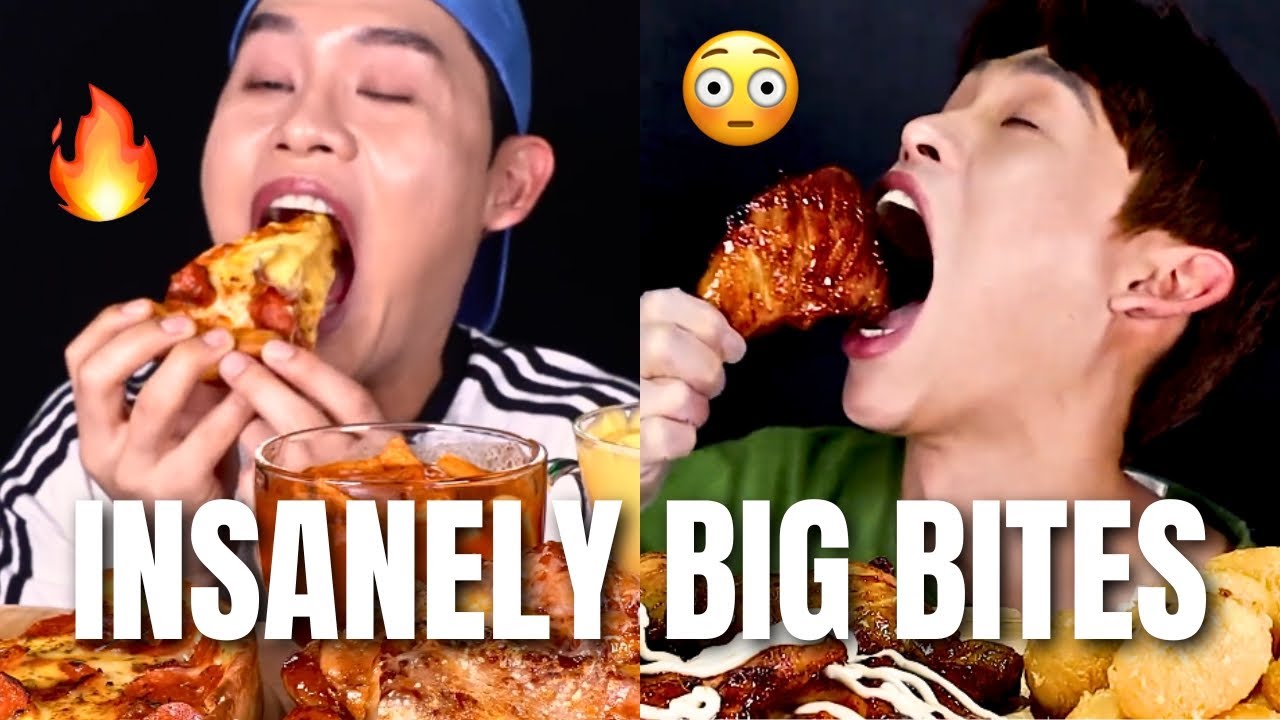 bonggil taking the BIGGEST BITES i've ever seen