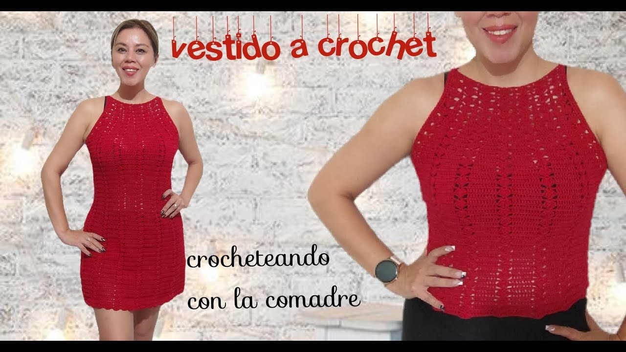 COMO TEJER ELEGANTE VESTIDO ESTILO HALTER A CROCHET FACIL Y RAPIDO TODAS LAS TALLAS