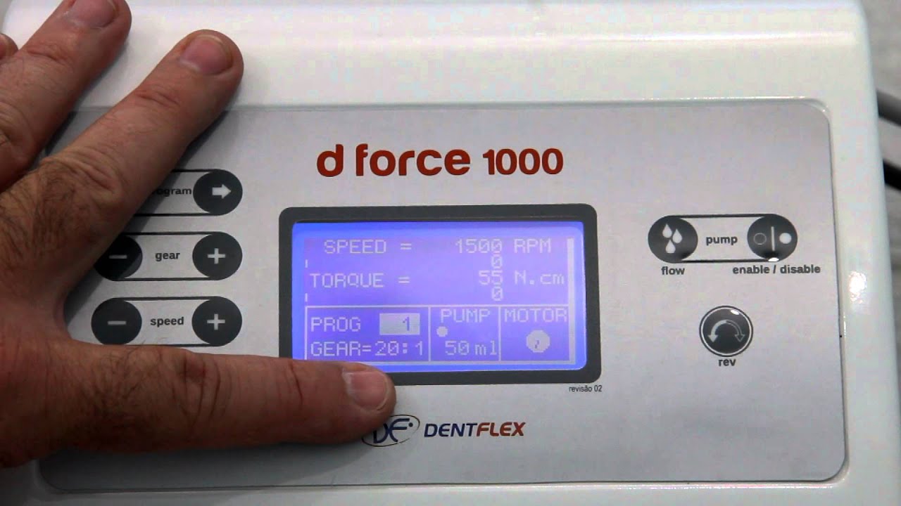 Como programar seu motor para implante D Force 1000 - Dentflex