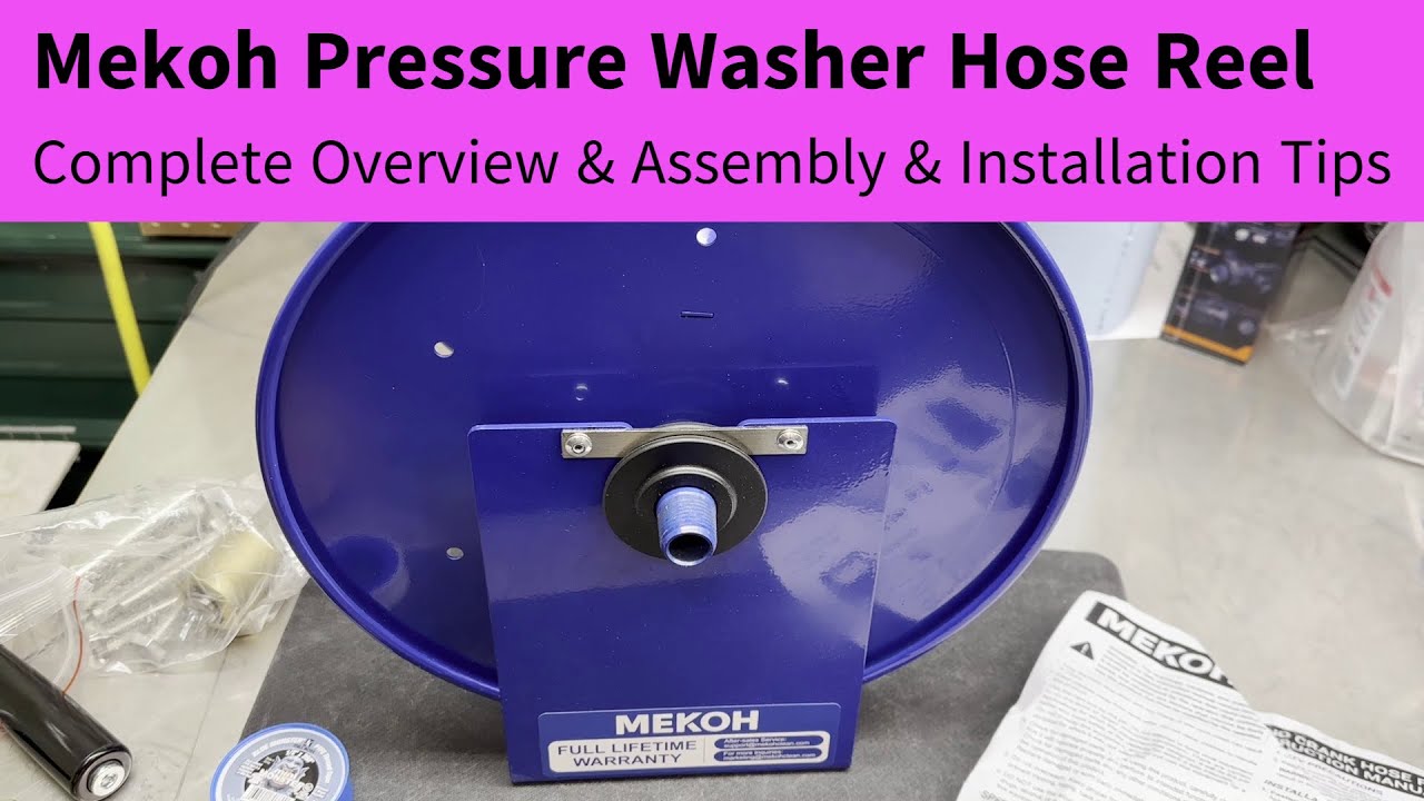 Wind Up Your Pressure Washer Hose Quick and Easy! Mekoh Hose Reel Review!!