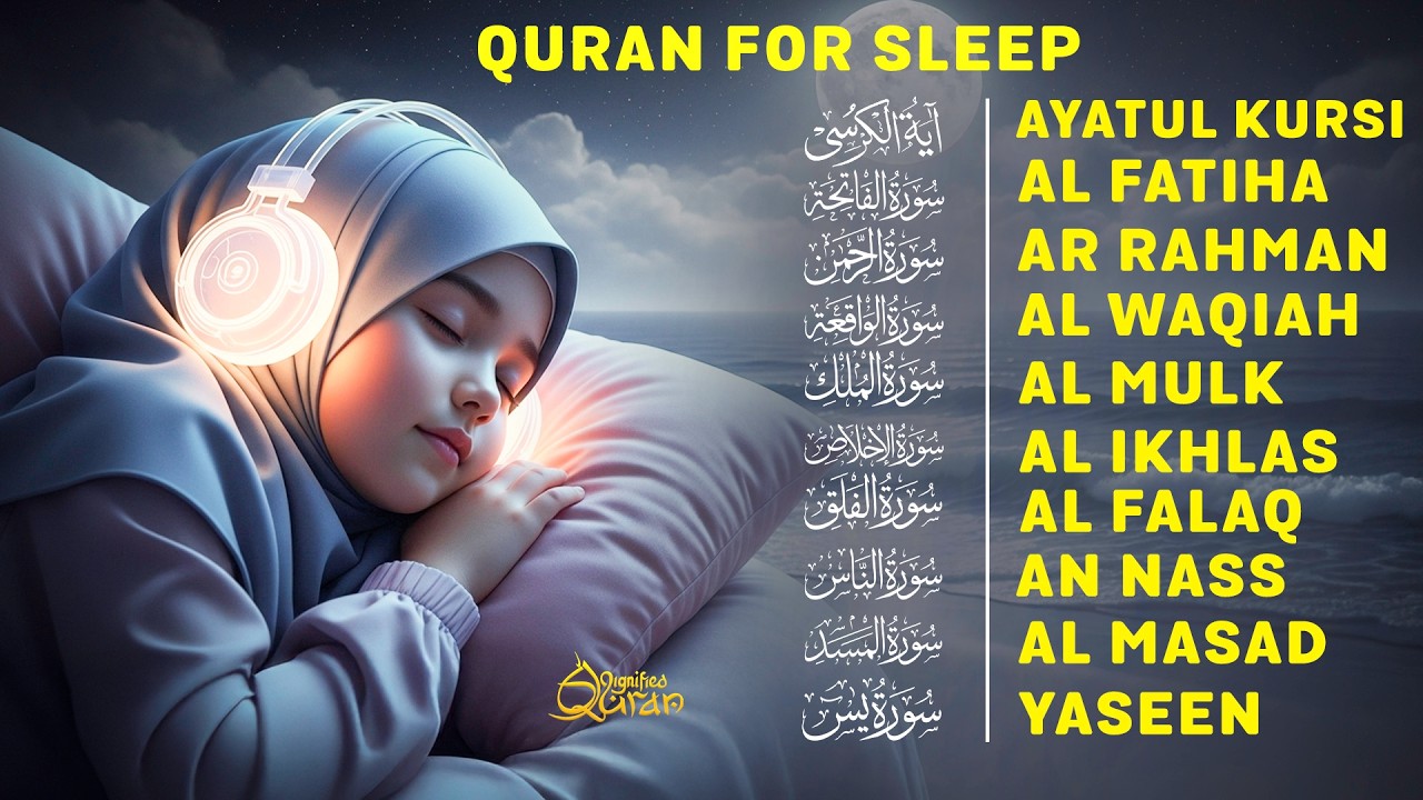 Peaceful Quran Before Sleep | Ayatul Kursi, Surah Al-Fatiha, Ar-Rahman, Al-Mulk, Yaseen – Alaa Aqel