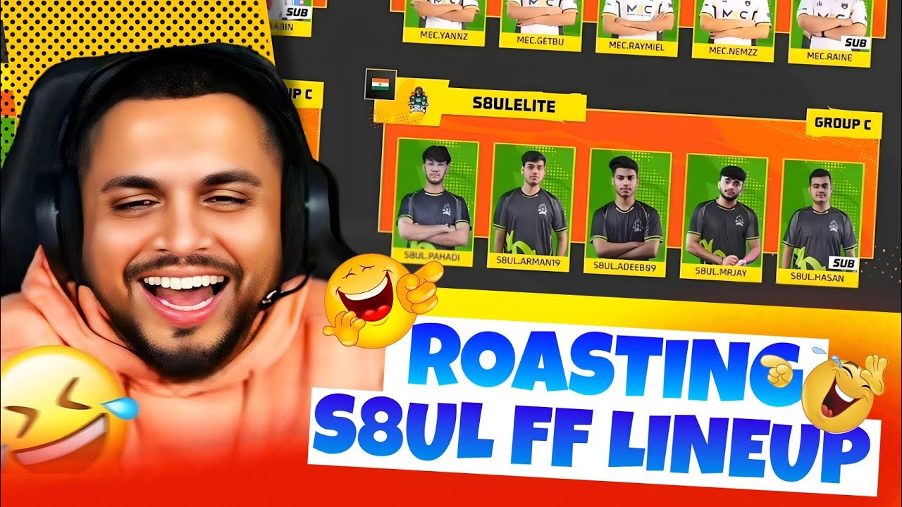 SID ROAST S8UL FF LINEUP | FFMAI 2025 | 🤣