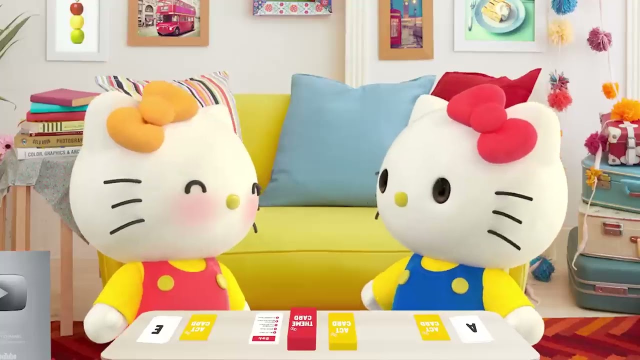 （非公式）はぁって言うゲームをアレンジしてキティとミミィでやってみた！『にゃーって言うゲーム』【HELLO KITTY / ハローキティ】