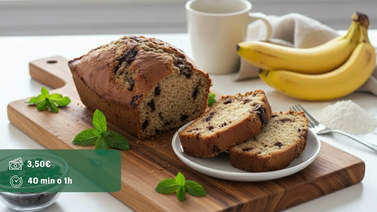 BANANA BREAD casero, fácil y esponjoso: la receta perfecta en horno o freidora de aire
