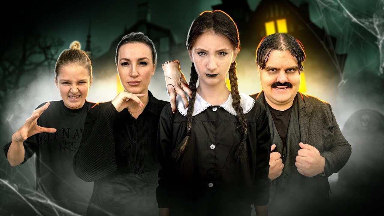 Nicole zamieniła się w Wednesday 🖤 Nowa rodzina Miss Nicole | Przygody nastolatków