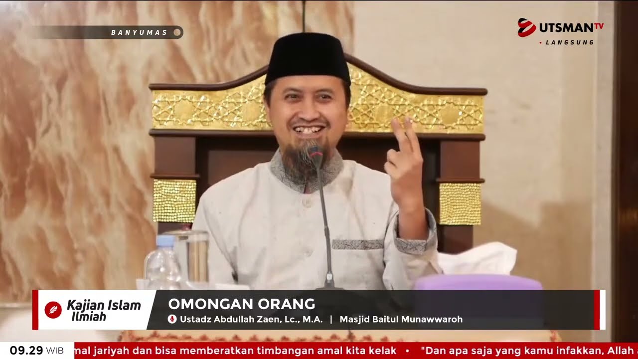 LIVE Omongan Orang - Ust. Abdullah Zaen, Lc., M.A.