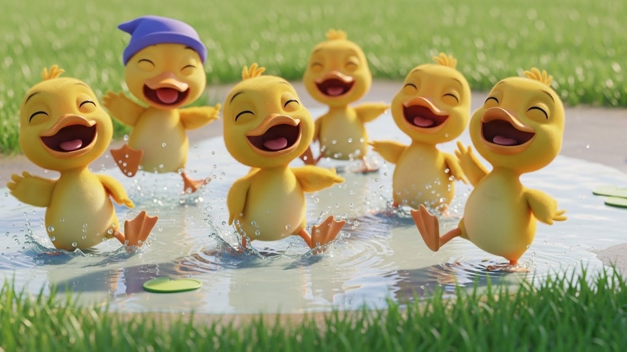 Танцующие утята в луже 🦆💦🎵 | Мультфильм для детей и весёлые приключения