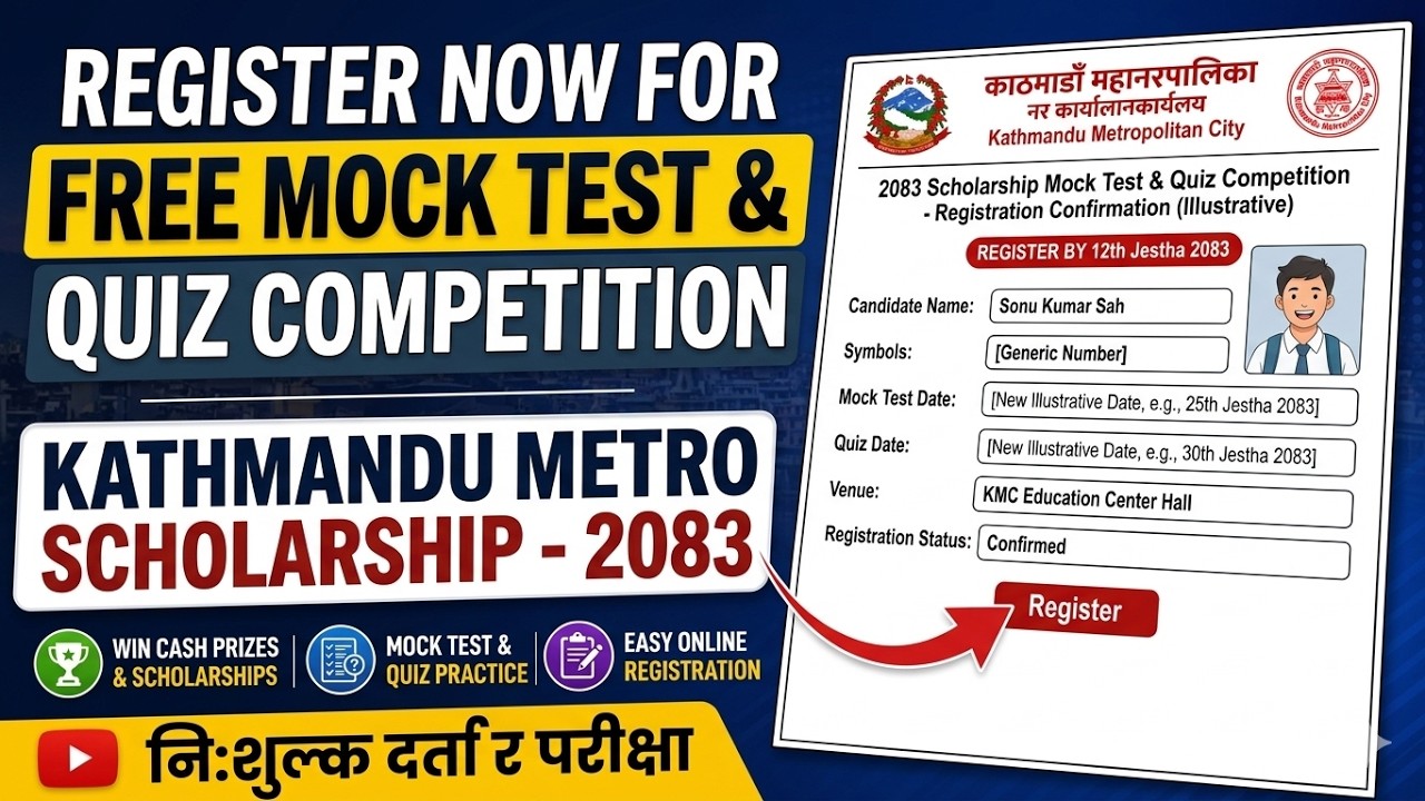 Win Cash Prizes: KMC Scholarship 2083 Free Mock Test & Quiz