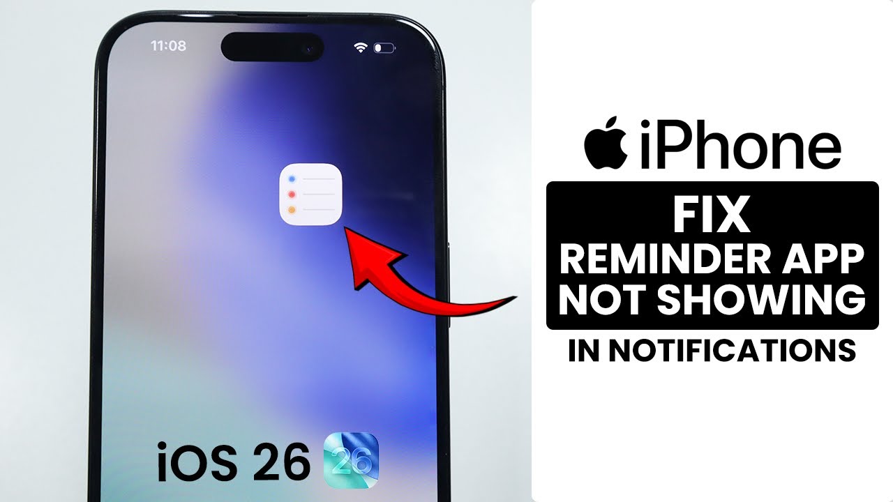 [iOS 26] How to Fix the Reminder App Not Showing in Notification Settings on iPhone