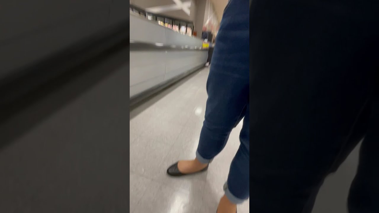 (For @seranagreen669 [MALE CONTENT]) Nylon Feet In Cute Black Flats 🥿 🥿 @ The Grocery Store