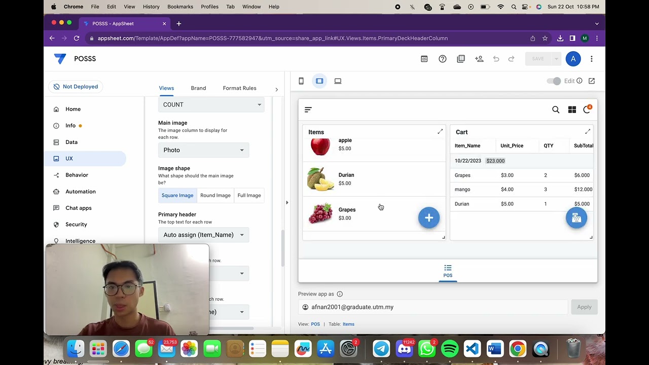 APPSHEET POS SYSTEM