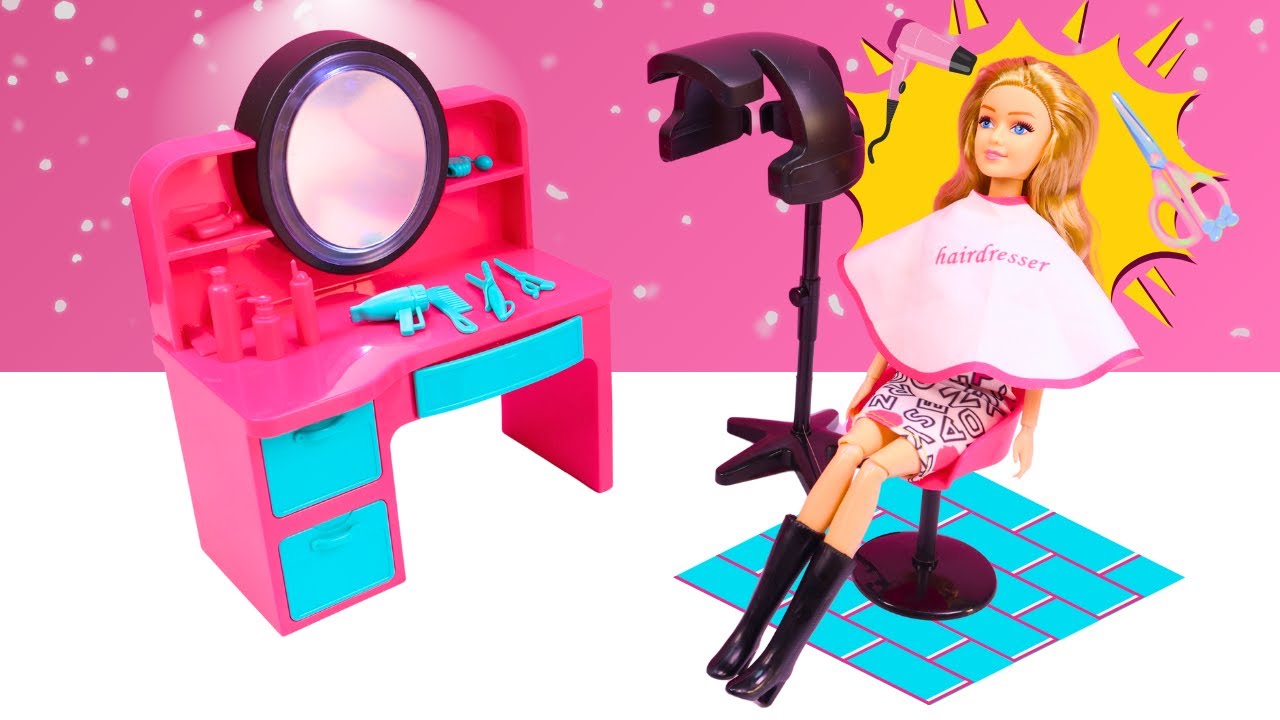 7 Minutes Satisfying with Unboxing Barbie Beauty Salon Playset ASMR | Review Toys