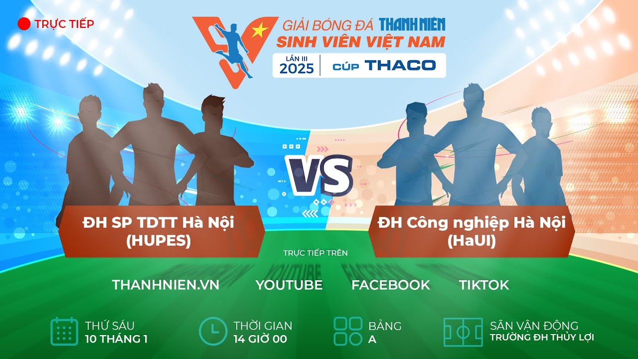 ĐH Sư phạm TDTT Hà Nội (HUPES) - ĐH Công nghiệp Hà Nội (HaUI) | Play-off TNSV THACO cup 2025