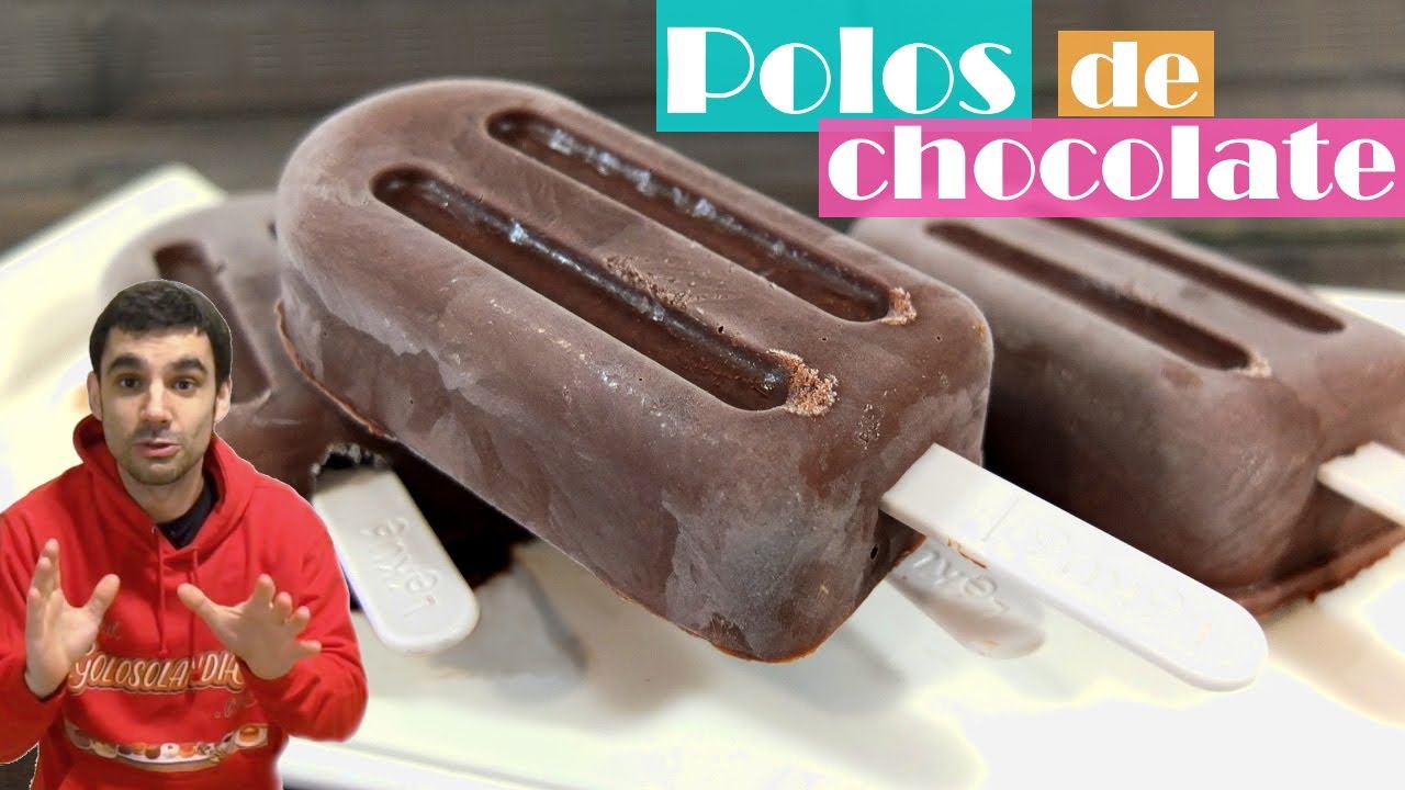 POLOS O PALETAS de CHOCOLATE 😍🍫😋, HELADO o NIEVE CASERA heladas.Receta # 282