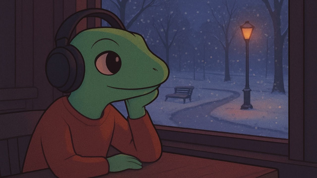 Gecko’s Winter Evening ❄️🦎 | Cozy Lo-Fi Beats & Warm Winter Vibes | Ambientlearn
