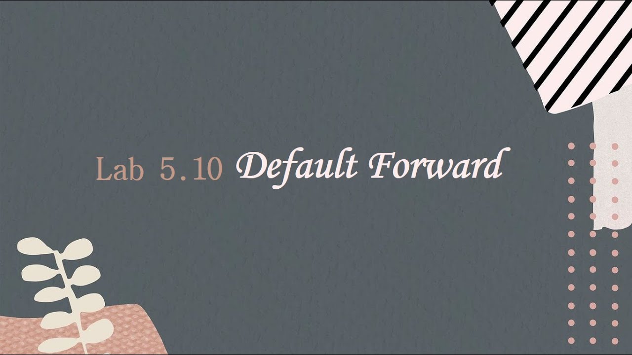 Lab 5.10 Default Forwad
