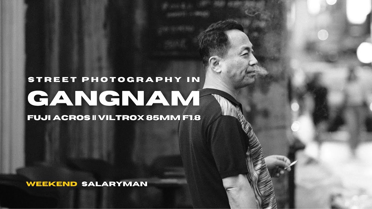 Seoul, Gangnam in Black and White (Fuji Acros recipe, Viltrox 85mm f1.8) || Street Photography POV