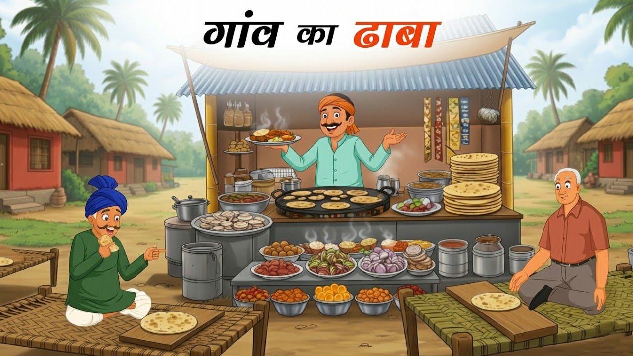 गाँव का ढाबा  | Moral Story | Hindi Kahaniyan | Cartoon Story | Hindi Stories | Mer Toon