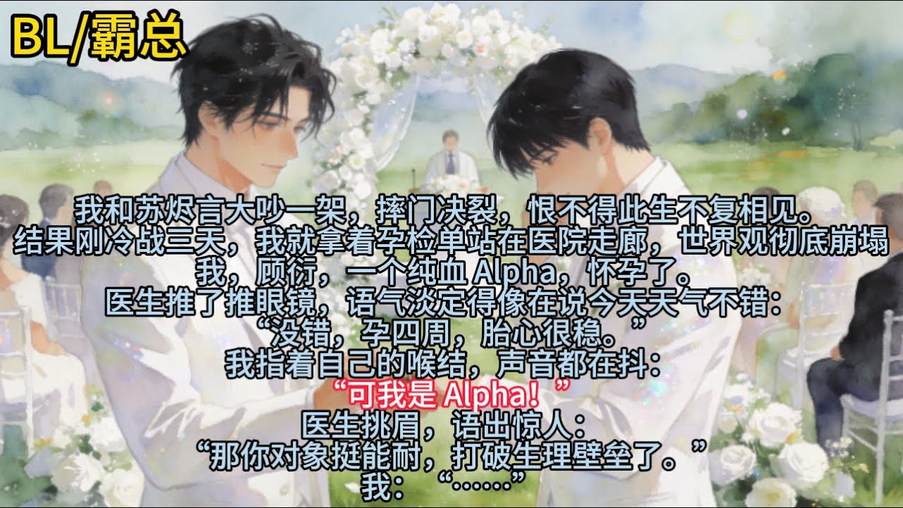 我和苏烬言大吵一架，摔门决裂，恨不得此生不复相见。结果刚冷战三天，我就拿着孕检单站在医院走廊，世界观彻底崩塌…#小说 #已完结 #一更到底 #双男主 #bl #耽美 #ABO #双A