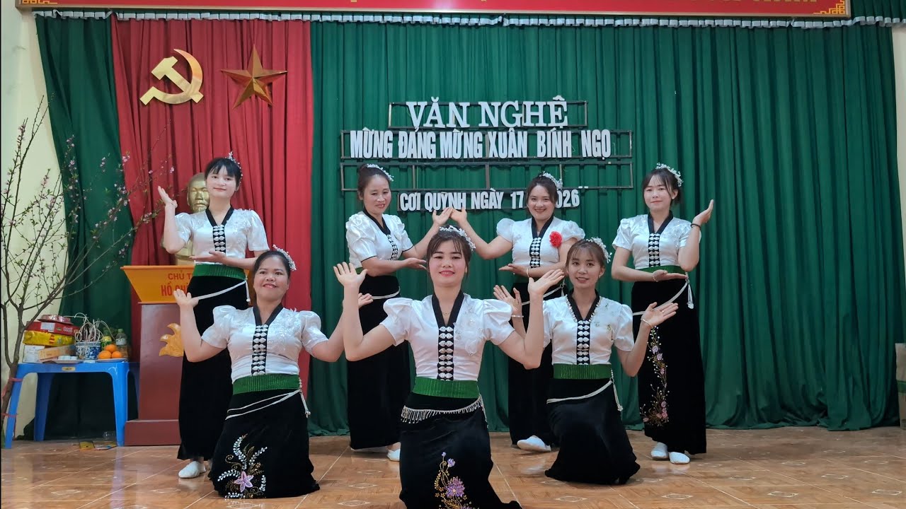 Múa Thái Sơn La: (video 4k) đội múa tổ 3 Cơi Quỳnh 17/2/2026 (3) 