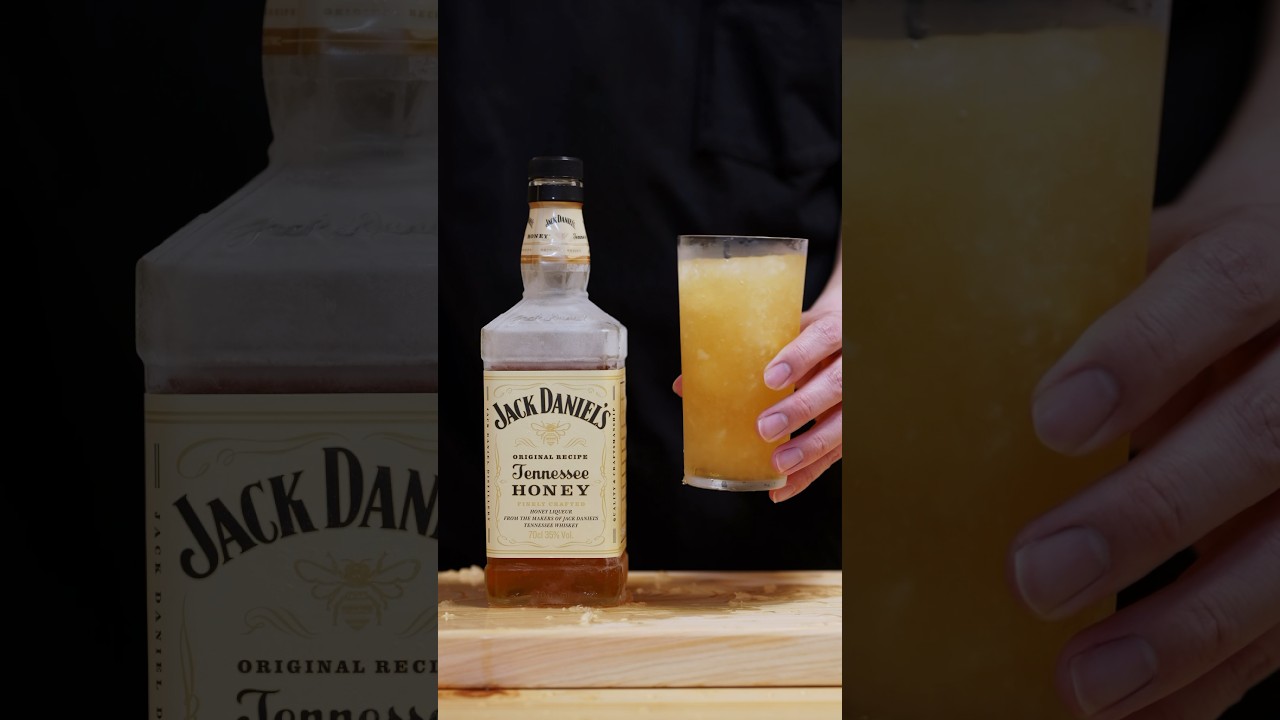 【環境音】冬に飲もう、ハチミツレモン｜ジャックダニエルテネシーハニー　#asmr #cocktail  #whiskey #氷の音 #ウイスキーがお好きでしょ #drink #recipe