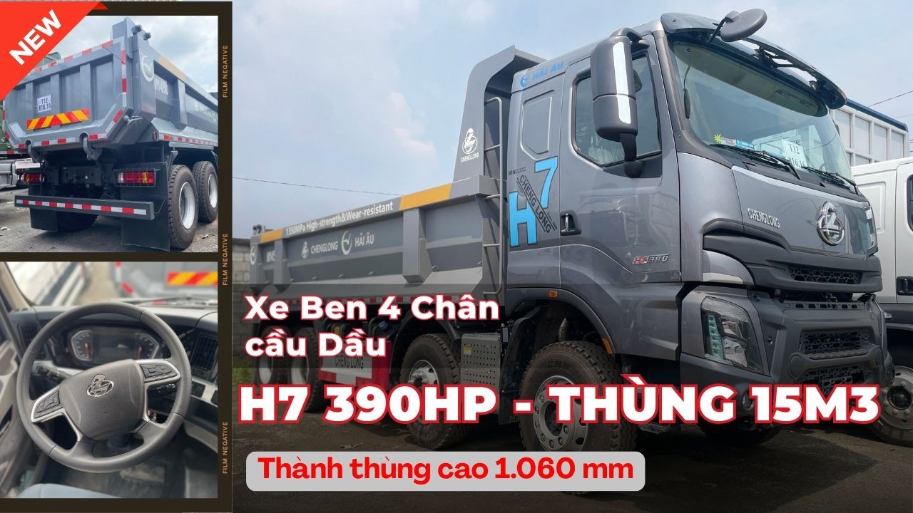 CHENGLONG BEN 4 CHÂN | CABIN H7 | CÔNG SUẤT 390 HP | THÙNG 15 KHỐI