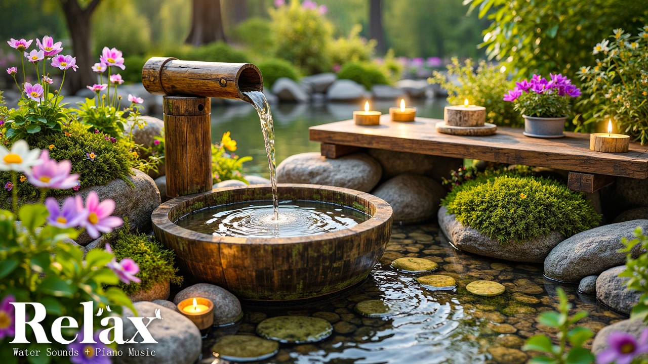 Peaceful Piano With Soothing Water Sounds 🌿 Insomnia Relief, Anxiety & Depression | Calm Mind & Bod