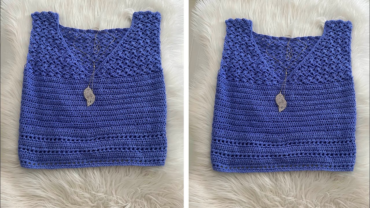 ￼كنزة كروشيه صيفيه 🧶