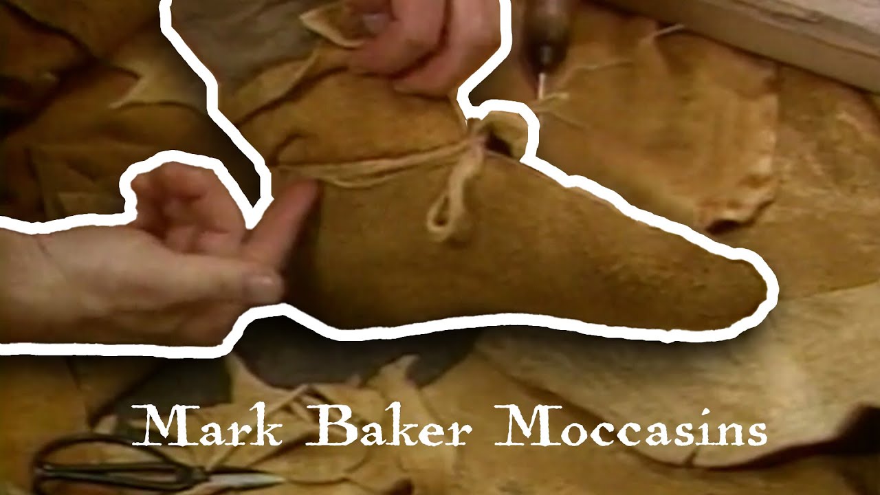 How to Make Center Seam Moccasins | Longhunter with Mark Baker | American Pioneer Video Clips