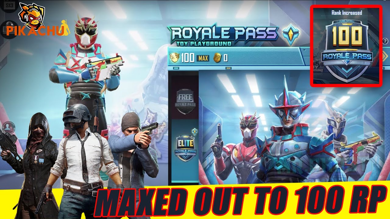 MAXED OUT To 100 RP - Season 13 Royal Pass | Full Rewards Video - Pikachu Papa