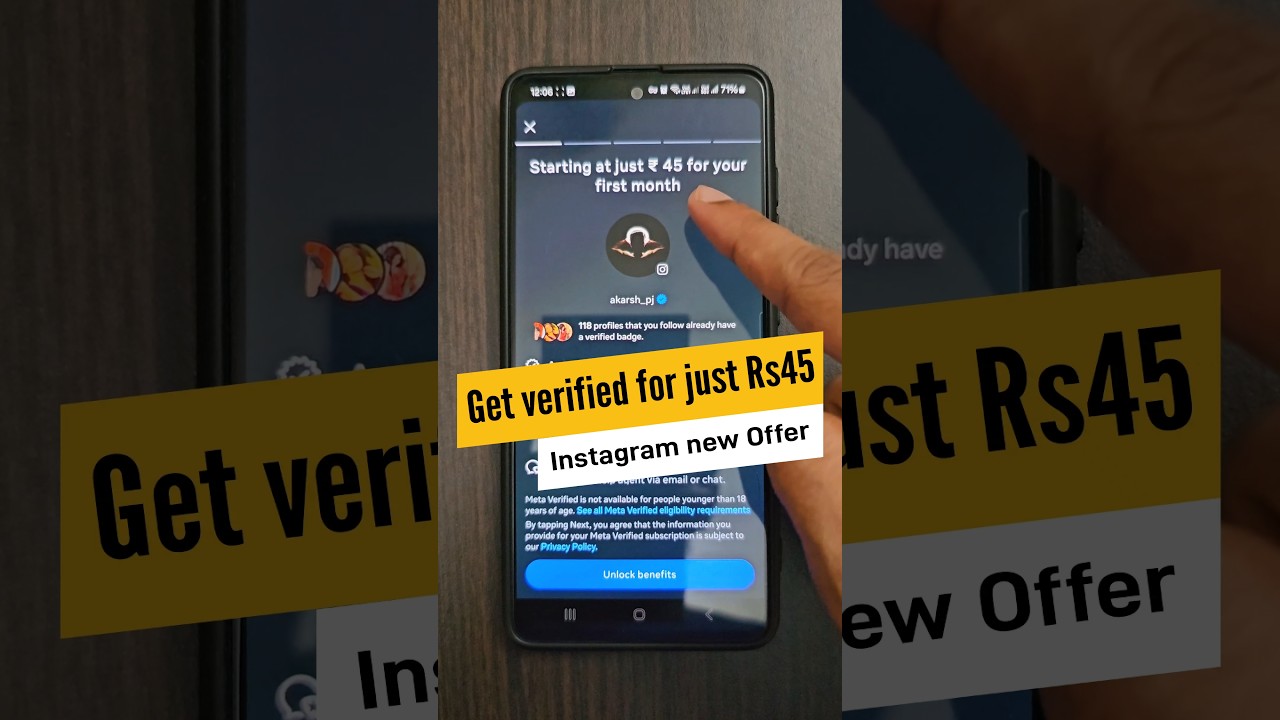 Instagram Account Verification Badge for just Rs45 🤩 | New offer to get Blue Tick ✅️