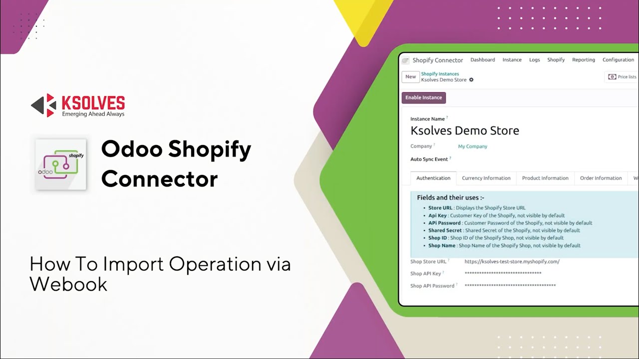 Webhook Import from Shopify to Odoo | Ksolves Odoo Shopify Connector