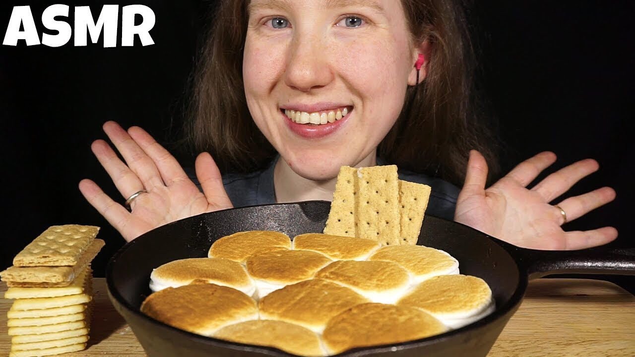 ASMR S'MORES DIP MUKBANG (No Talking Collab With TheThrill ASMR) EATING SOUNDS