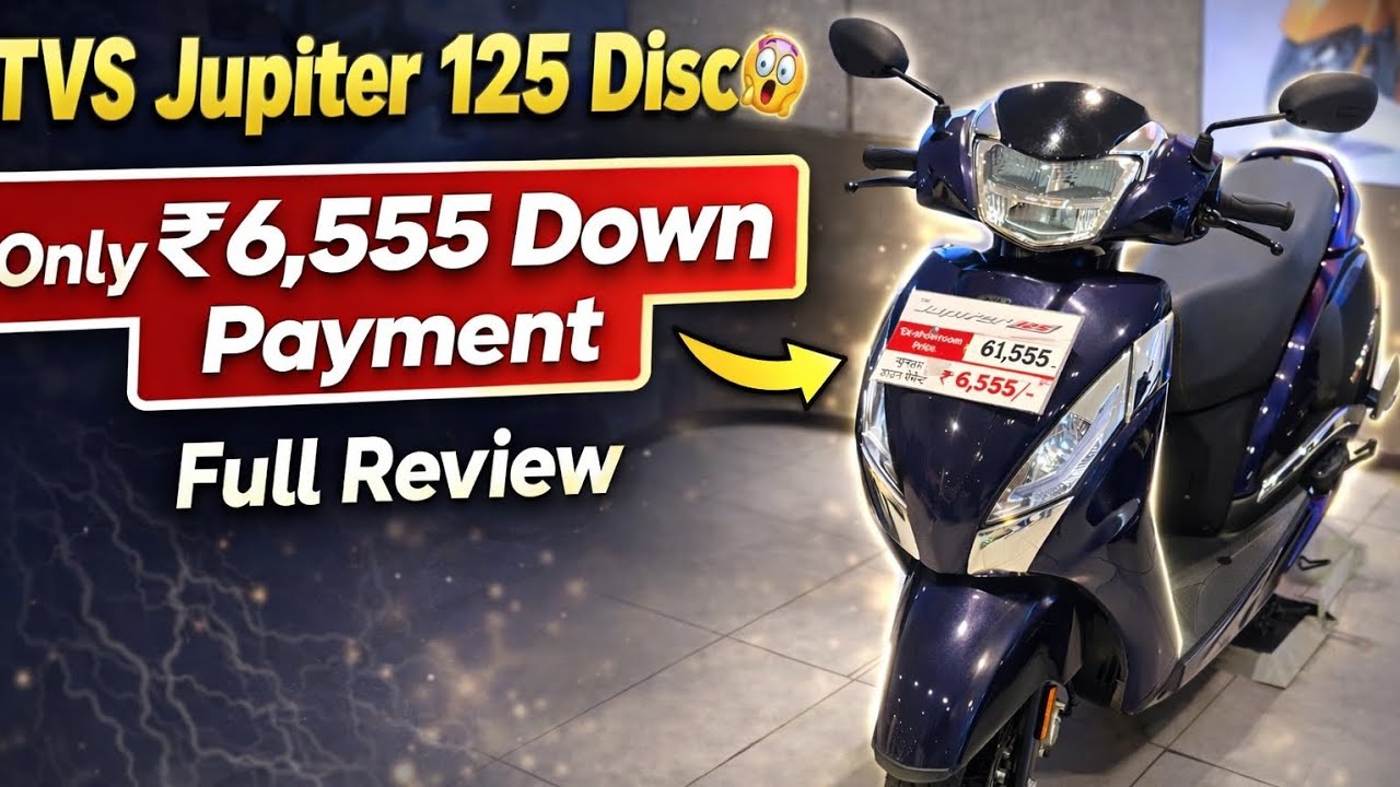 👉 TVS Jupiter 125 Disc 😱 Only ₹6,555 Down Payment | Full Review Hindi